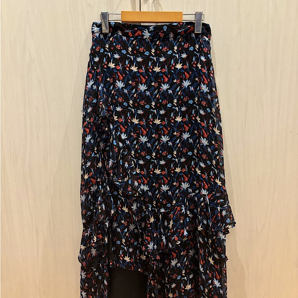 Asymmetric floral Tanya Taylor skirt